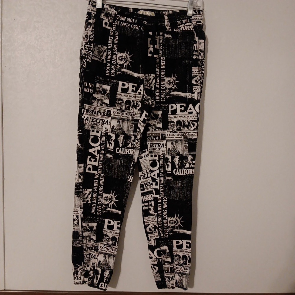 Fresh Prints of Bel-Air Joggers Boys S News Paper Print Stretch Twill